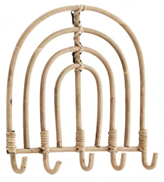 Kledinghanger 'Rattan Coat Rack' - Natuurlijk