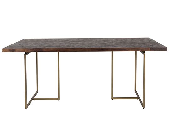 Eettafel 'Class' - 220x90cm - Bruin