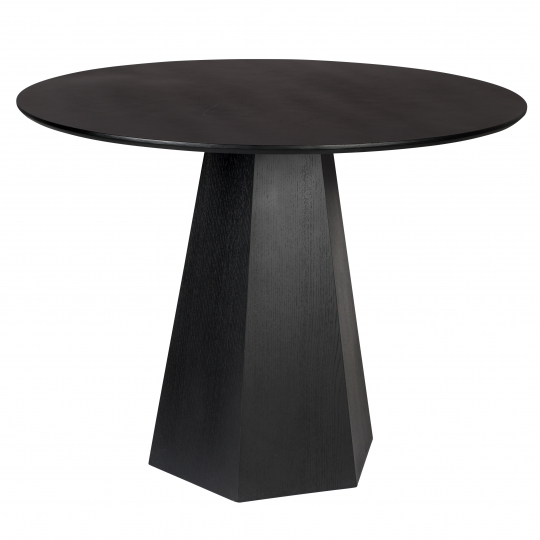 Eettafel 'Pilar' Rond 100cm - Zwart