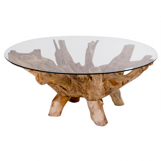 Salontafel 'Amazonas' - Natuur/Glas