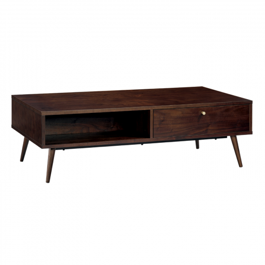 Salontafel 'Prime' - Walnoot/Messing