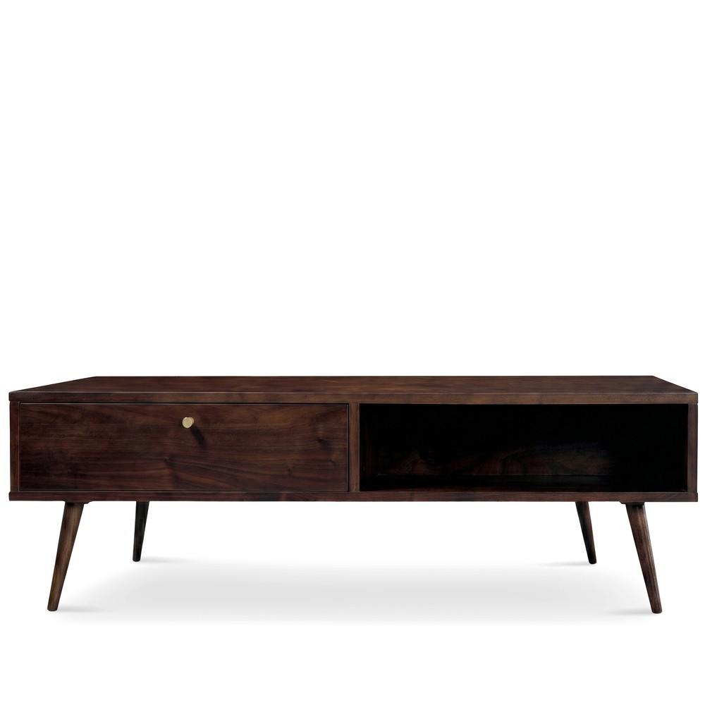 Salontafel 'Prime' - Walnoot/Messing