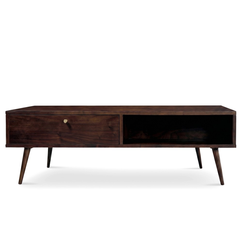 Salontafel 'Prime' - Walnoot/Messing