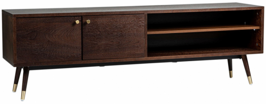 TV-meubel 'Prime' - Walnoot/Messing