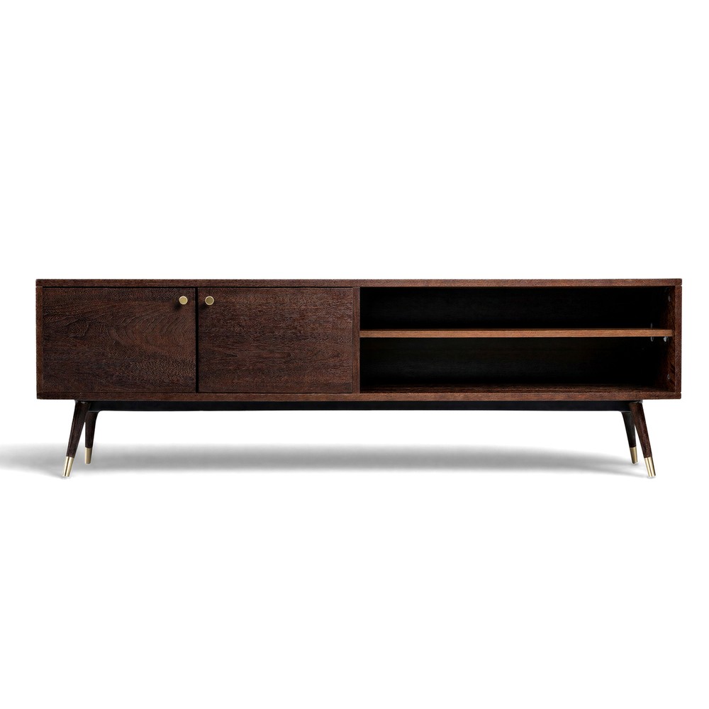 TV-meubel 'Prime' - Walnoot/Messing
