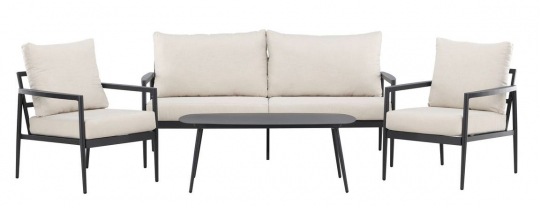 Loungeset 'Pozzallo' - Zwart