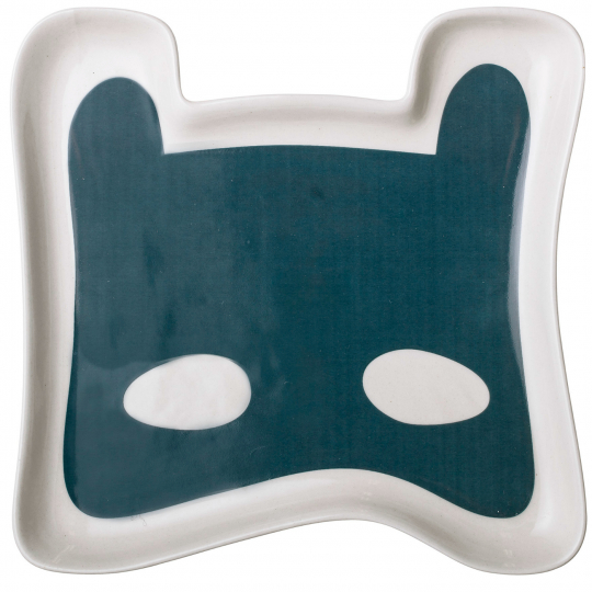 Bord in porselein 'Superhero' - Blauw