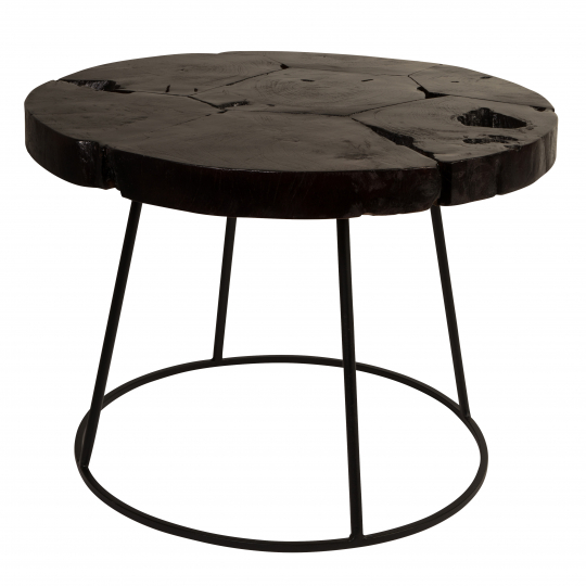 Bijzettafel 'Kraton' - Zwart/Bruin