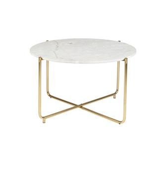 Salontafel 'Timpa' Rond 70cm - Marmer/Goud