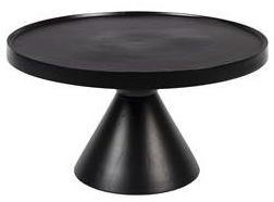 Salontafel/Bijzettafel 'Floss' Rond 60cm - Zwart