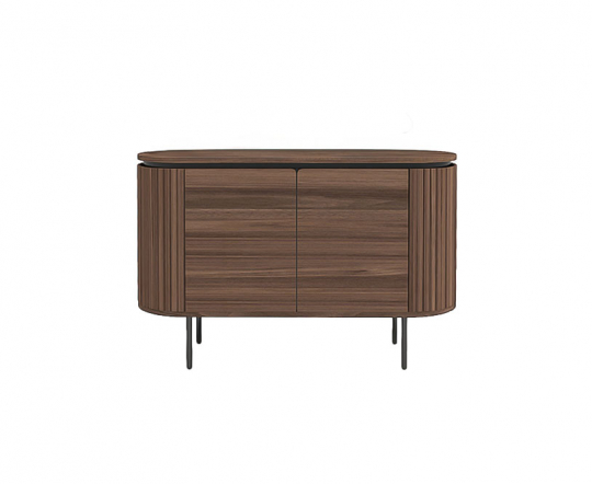 Dressoir 'Kärra' - Walnoot/Zwart