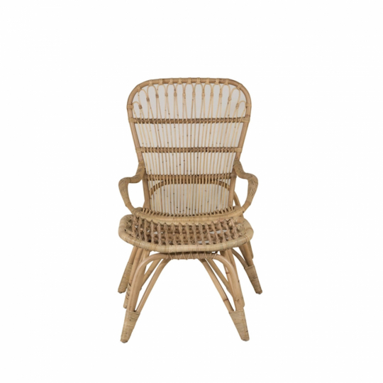 'Ella' fauteuil – Naturel/Wit