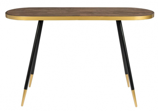 Console tafel 'Denise' - Zwart/Messing
