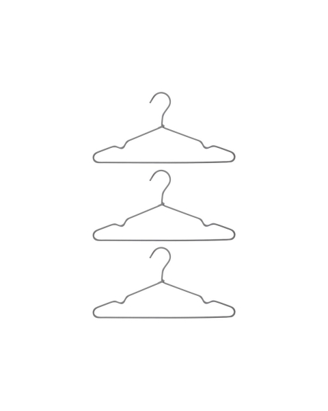 Kledinghanger 'Wire' 3-pack - Lichtgrijs