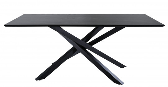 Eettafel 'Antica' 180x90cm - Zwart