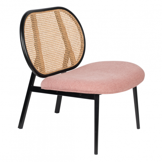 Fauteuil 'Spike' - Natuurlijk/Roze/Zwart