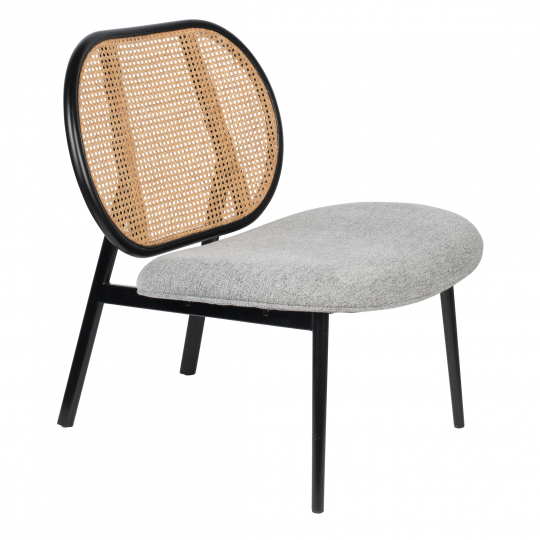Fauteuil 'Spike' - Natuurlijk/Grijs/Zwart