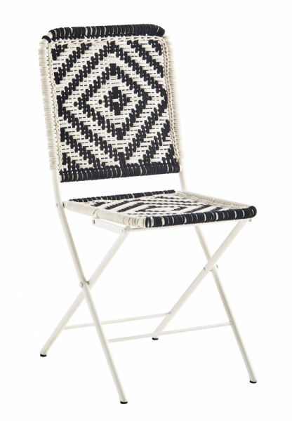 Stoel 'Cotton' - Wit/Zwart