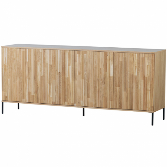 Dressoir ‘New Gravure’ 200 cm - Eiken/Zwart