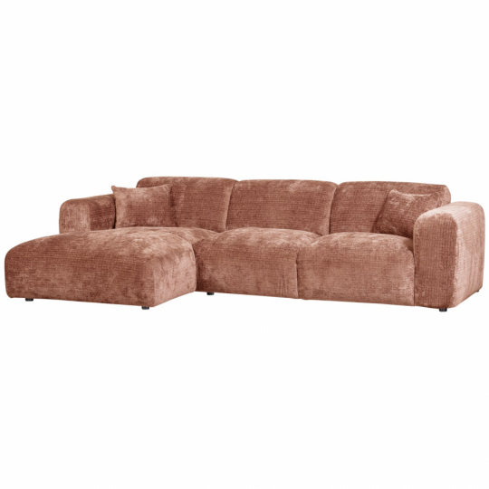 Bank ‘Cloud’ 3-zits chaise longue links - Roze-bruin