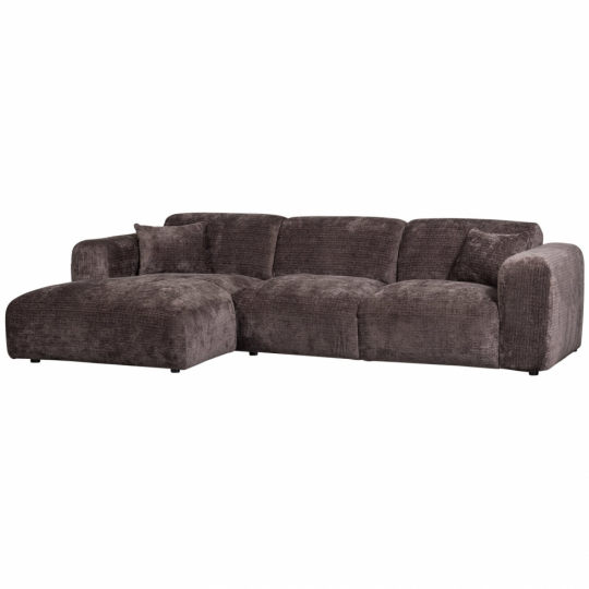 Bank ‘Cloud’ 3-zits chaise longue links - Donkerbruin