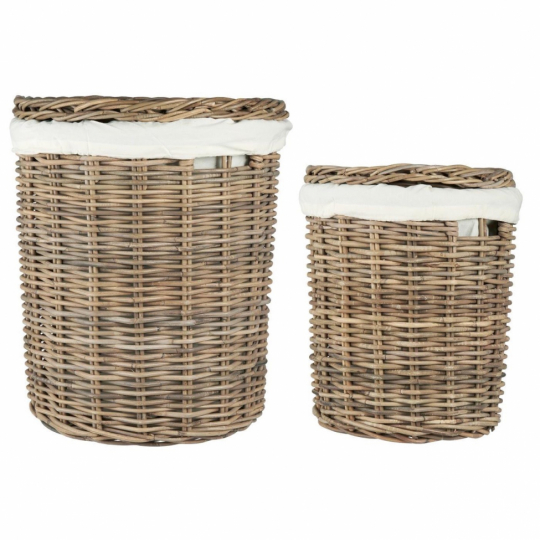 Wasmand 2-pack 'Rattan' - Natuur
