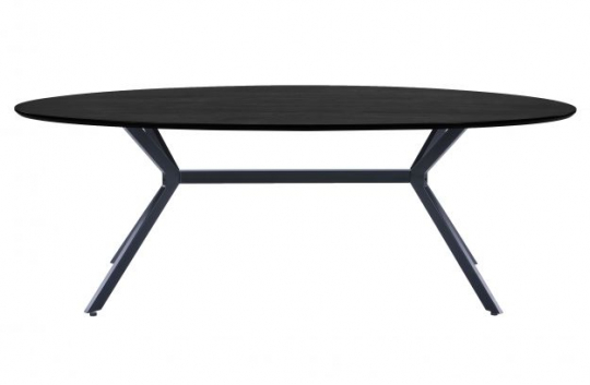 Eettafel 'Bruno' 220x100cm - Zwart