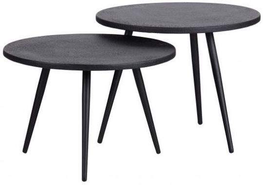 Bijzettafel 'Suze' 2 delen - Zwart