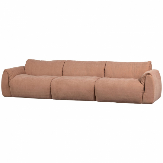Bank ‘Baggy’ 3-zits - Bruin/Roze