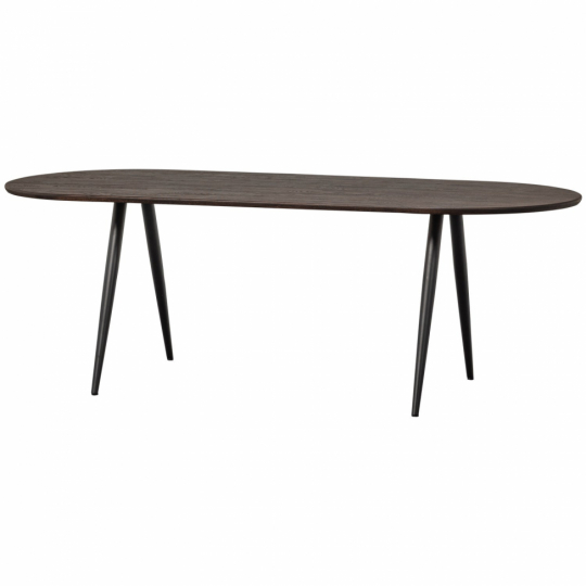 Eettafel ‘Tablo’ 220x90cm ovaal - Donkerbruin