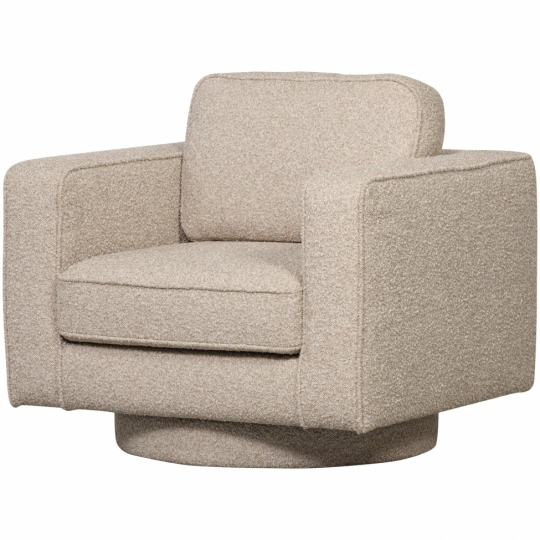 Draaistoel ‘Lazy’ - Beige bouclé