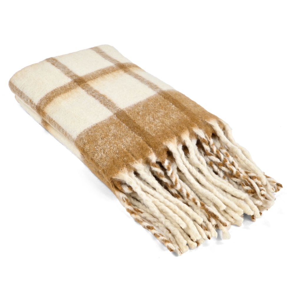 Plaid 'Rachel' 130x170cm - Geel