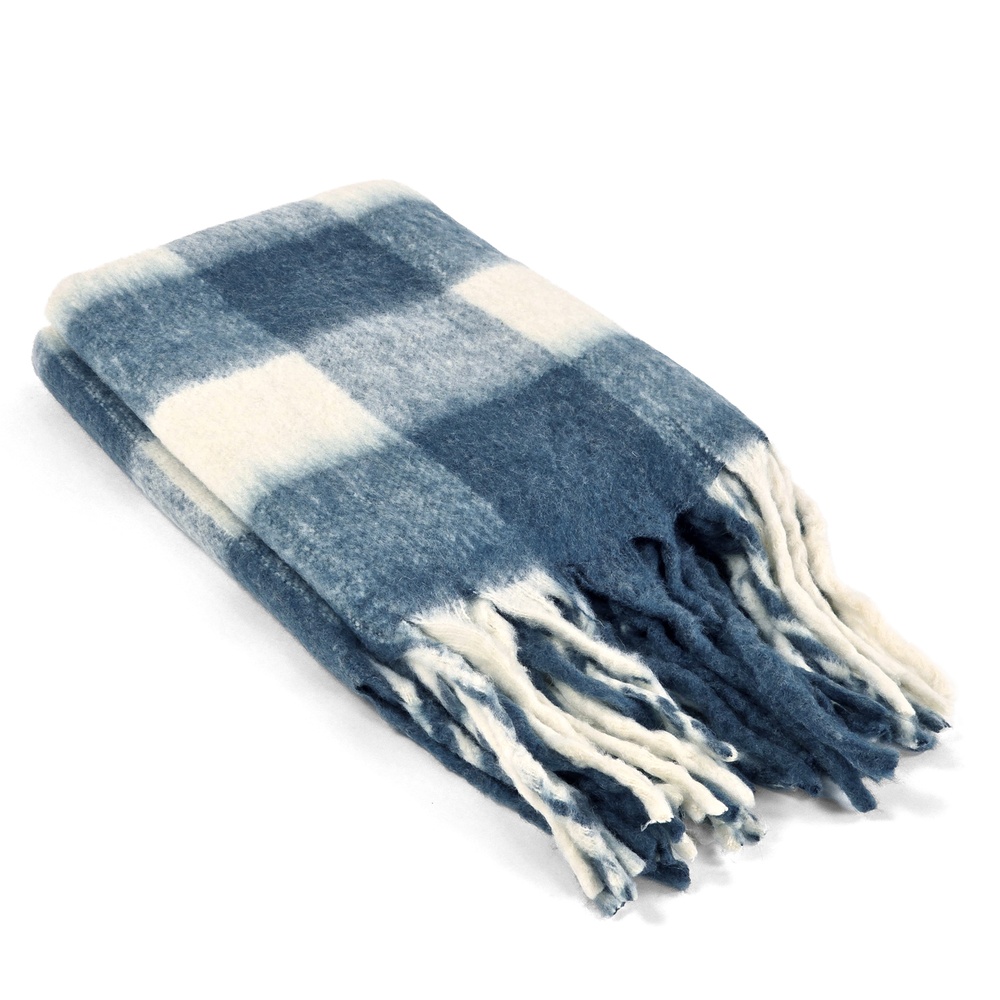 Plaid 'Phoebe' 130x170cm - Blauw
