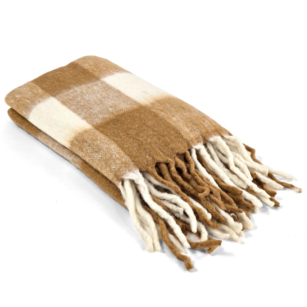 Plaid 'Phoebe' 130x170cm - Geel