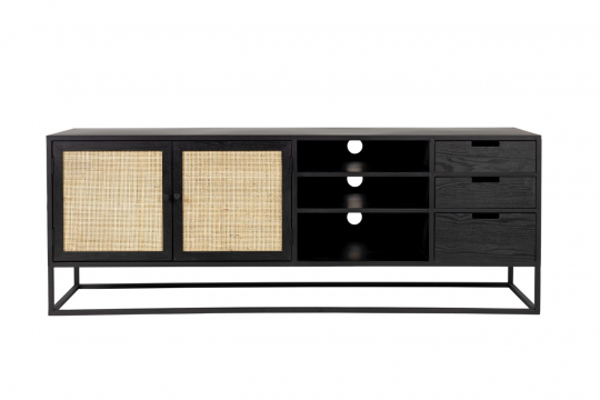 Bijzettafel 'Guuji' - Zwart/Beige