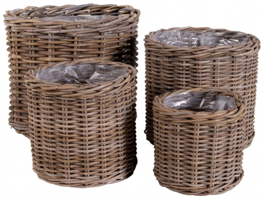 Mand 'Bogor' 4-pack - Natuurlijk