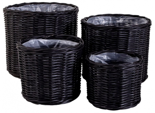 Mand 'Bogor Black' 4-pack - Zwart