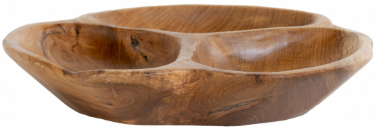 Houten kom 'Nola Teak' - Natuurlijk