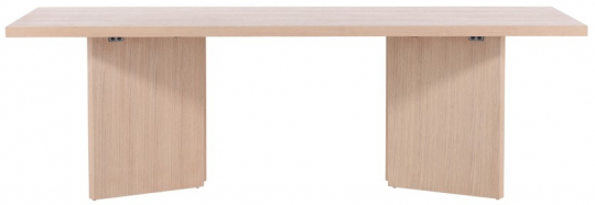 Eettafel 'Bakkafrost' 240x100cm - Witgepigmenteerde eik