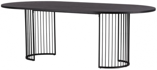 Eettafel 'Hindås' 110x220cm - Zwart