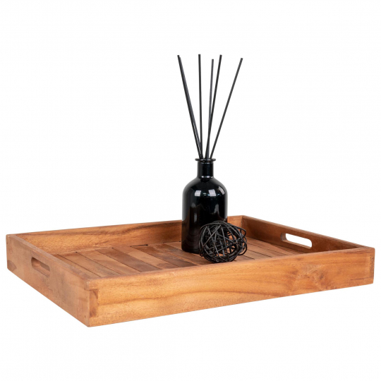 Dienblad 'Faro' - Teak/Natuurlijk