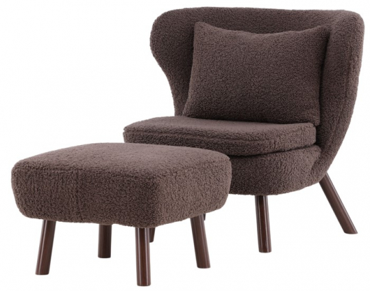 Fauteuil 'Delsbo' - Bruin