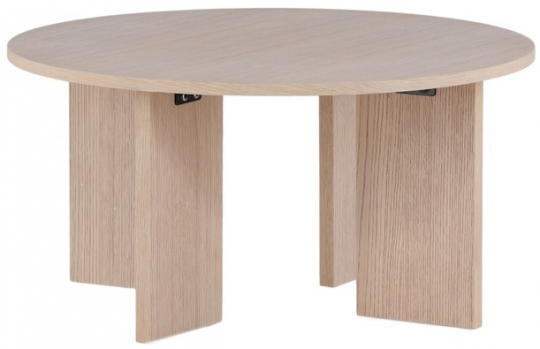 Salontafel 'Arvika' Rond 80cm - Witgepigmenteerd Eik