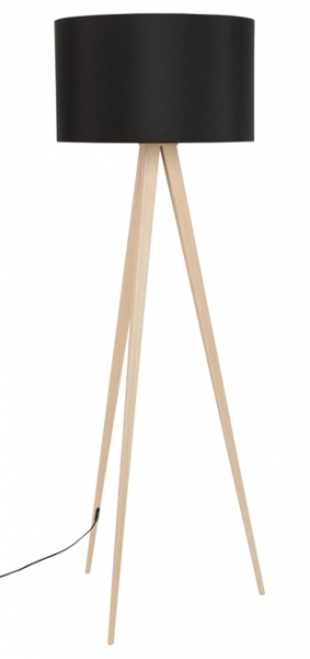 Vloerlamp 'Tripod' - Hout/Zwart