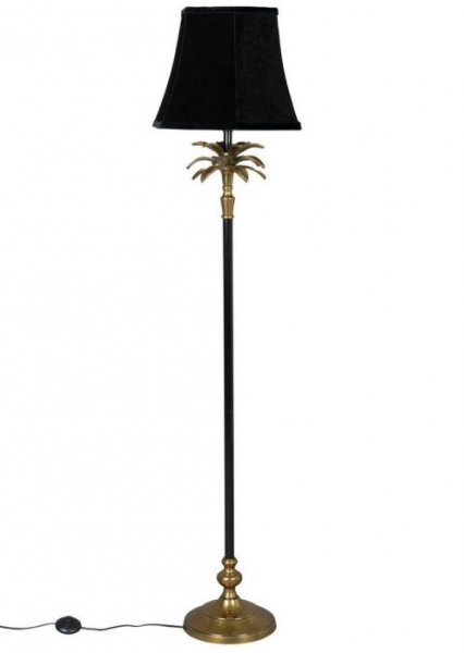 Vloerlamp 'Cresta' - Zwart/Messing