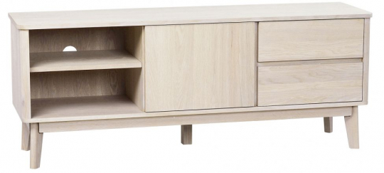 TV-meubel 'Yumi' - Witgepigmenteerd Eiken