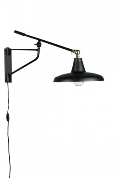 Wandlamp 'Hector' 26x93 - Zwart