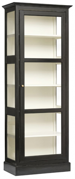 Vitrinekast 'Classic' - Zwart/Wit S