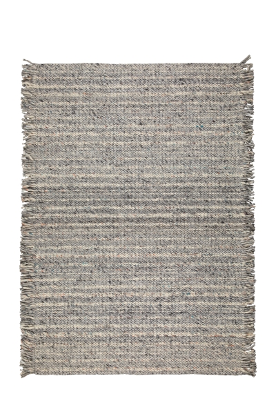 Wollen kleed 'Frills' 170x240cm - Grijs/Blauw