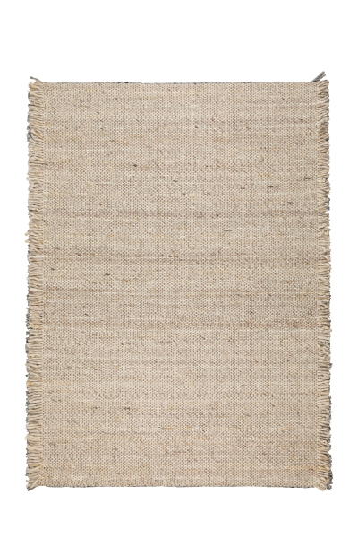 Wollen kleed 'Frills' 170x240cm - Beige